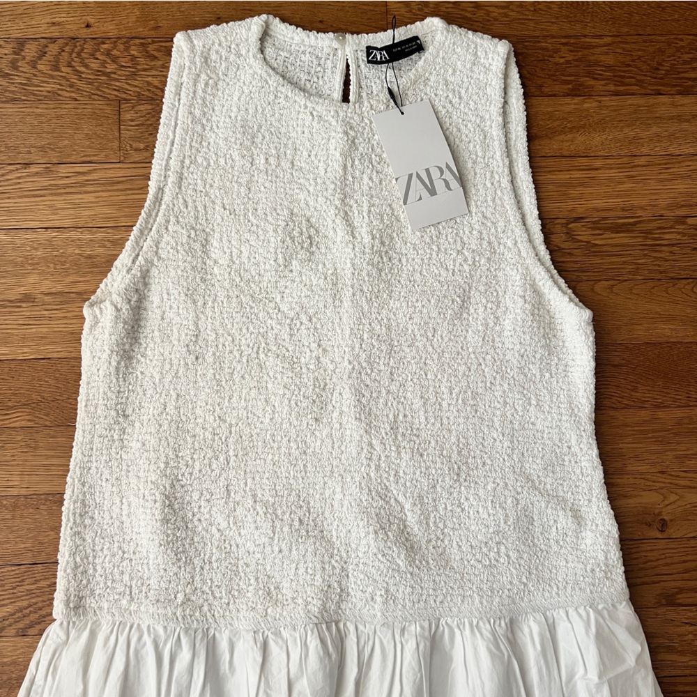 ZARA crepe bubble minimal dress - Picture 2 of 9